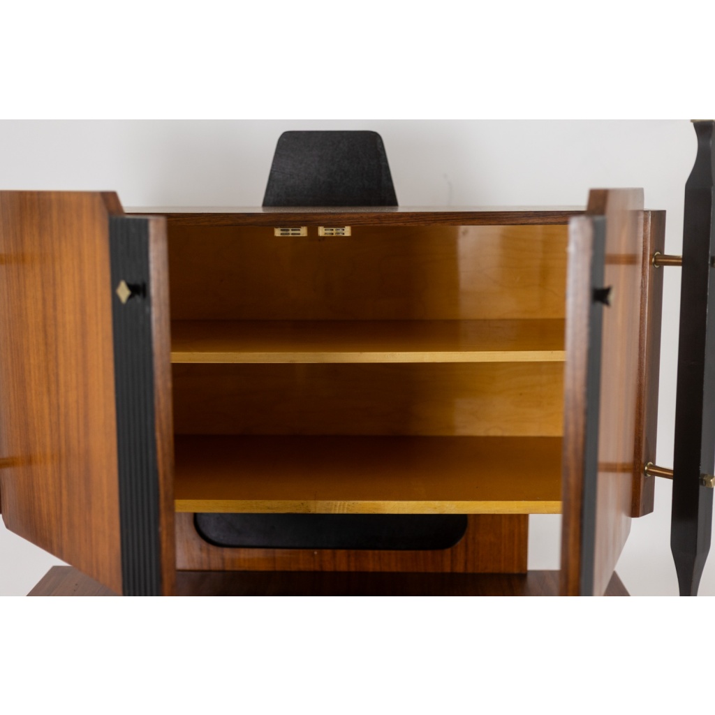 Paire de cabinets italiens en placage de teck. Années 1960. LS65632009/2P 9