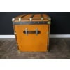 Malle Moynat à chapeaux , forme cube en toile orange. 30