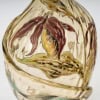 1890 Cristallerie Emile Gallé – Flacon Carafe Verre Jaune Emaillé Fleurs Papillon 20