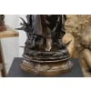 Sculpture – Le Retour Des Hirondelles , Auguste Moreau (1834-1917) – Bronze 19