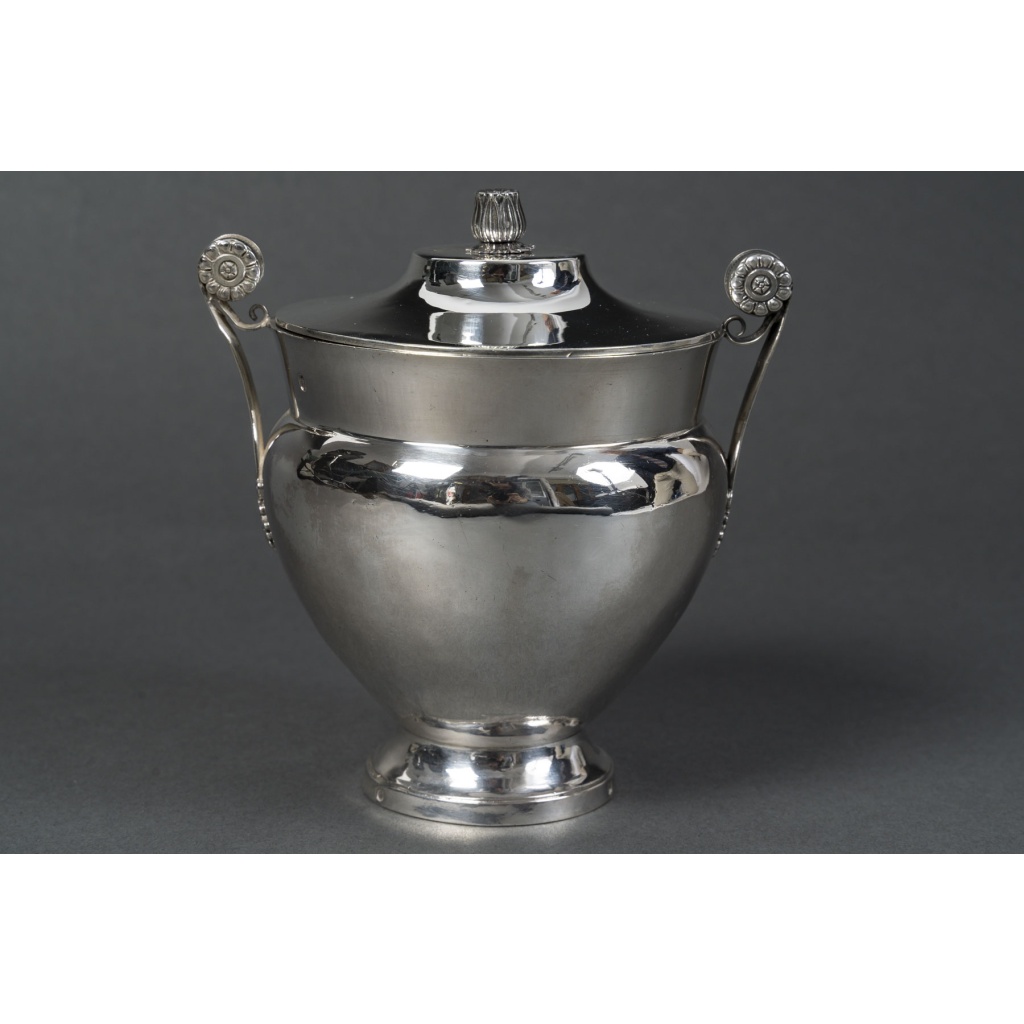 JBC ODIOT – Sucrier couvert en argent époque 1er empire 1809/1818 3