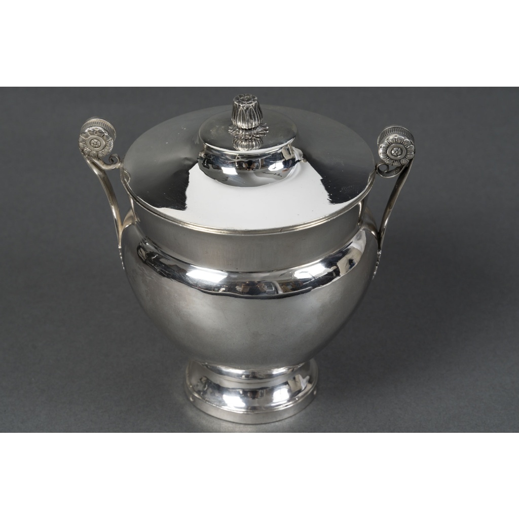JBC ODIOT – Sucrier couvert en argent époque 1er empire 1809/1818 4