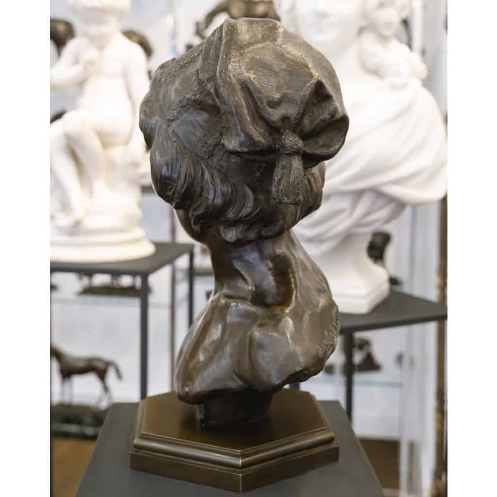 Sculpture – Le Chanteur Florentin , Alphonse Van Beurden (1854 -1938) – Bronze 8