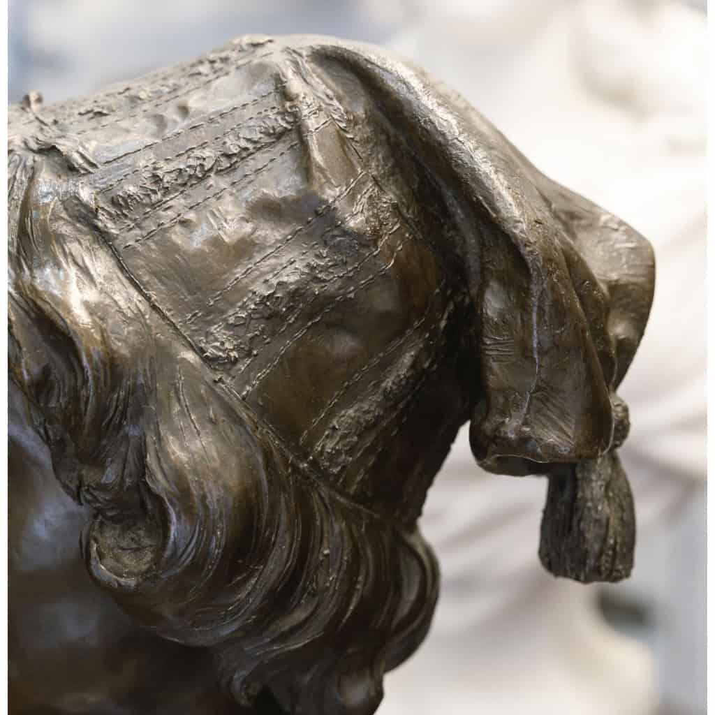 Sculpture – Le Chanteur Florentin , Alphonse Van Beurden (1854 -1938) – Bronze 10