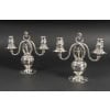 GEORG JENSEN Paire de candélabres en argent massif XXe ART DECO 17