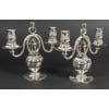 GEORG JENSEN Paire de candélabres en argent massif XXe ART DECO 24