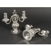GEORG JENSEN Paire de candélabres en argent massif XXe ART DECO 27