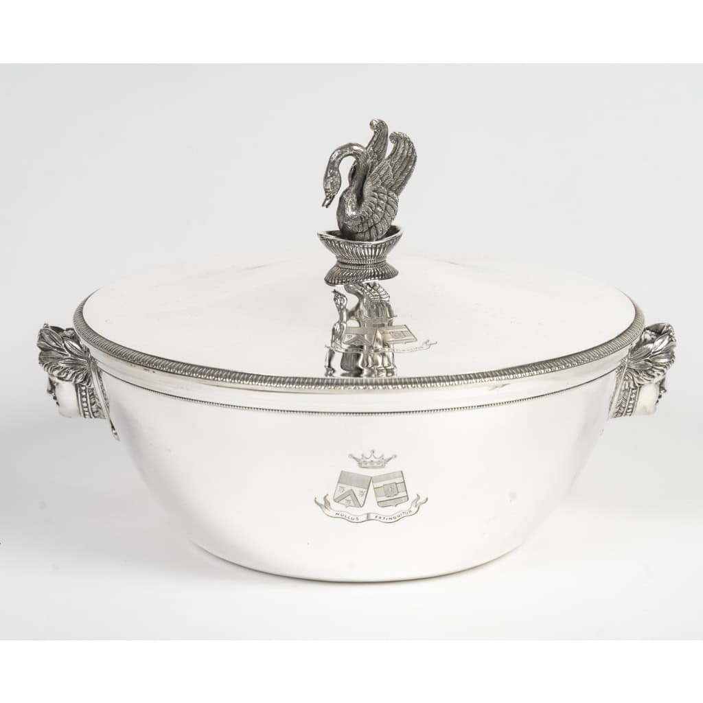 Orfèvre ANTOINE BOUILLET – Légumier couvert en argent massif Epoque 1er empire 3