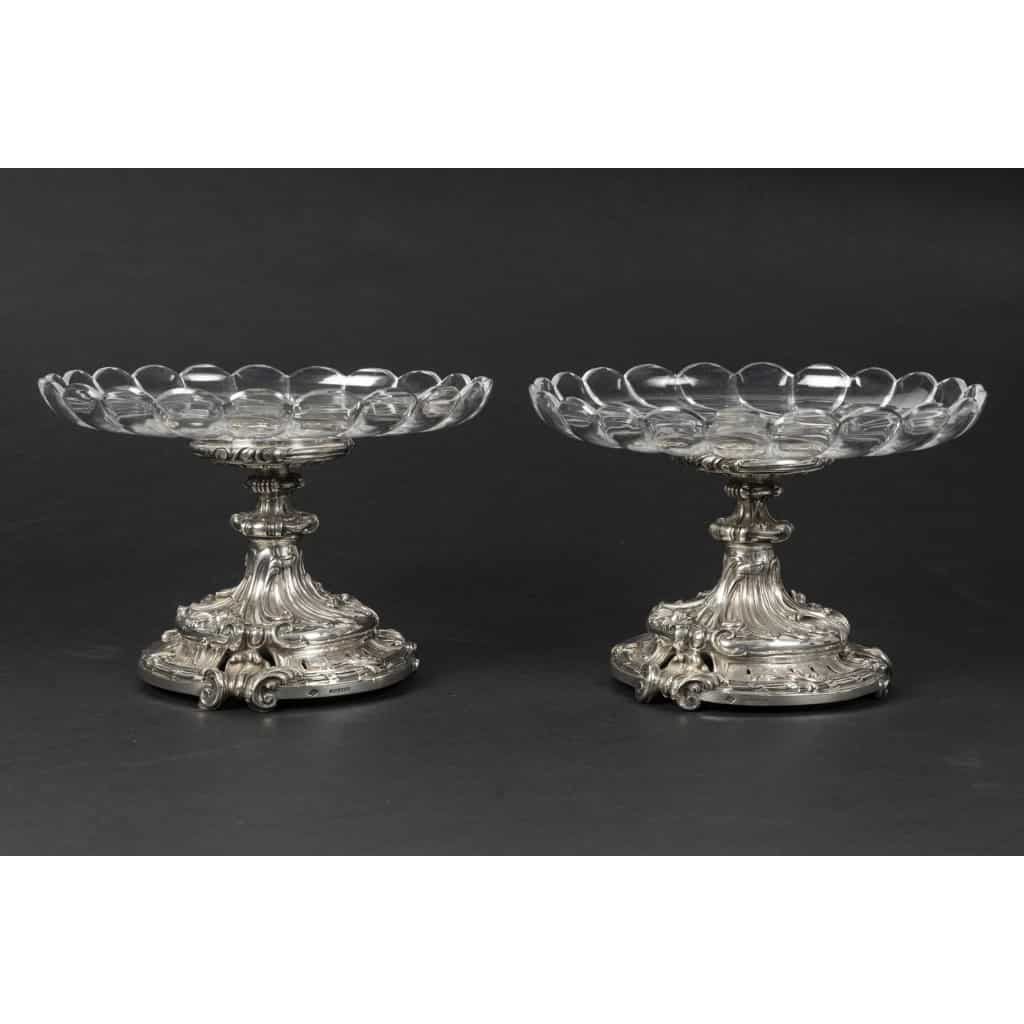 Orfèvre Eugène MERMILLOD – Paire de coupes en argent massif et cristal BACCARAT – XIXe 4