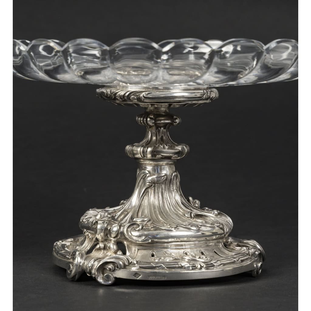 Orfèvre Eugène MERMILLOD – Paire de coupes en argent massif et cristal BACCARAT – XIXe 5