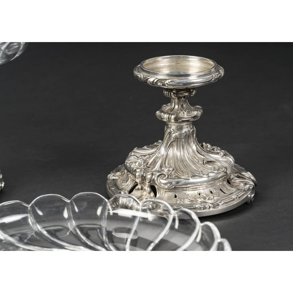 Orfèvre Eugène MERMILLOD – Paire de coupes en argent massif et cristal BACCARAT – XIXe 7