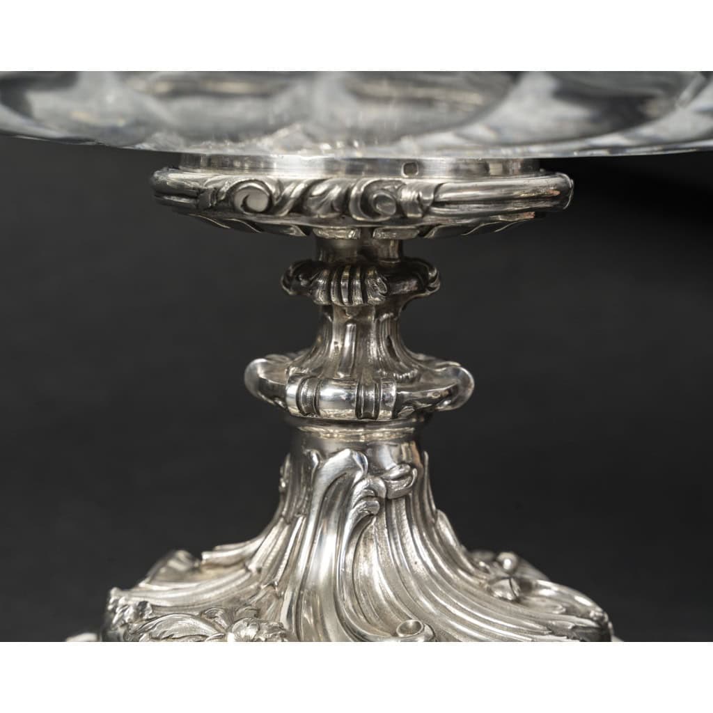 Orfèvre Eugène MERMILLOD – Paire de coupes en argent massif et cristal BACCARAT – XIXe 9