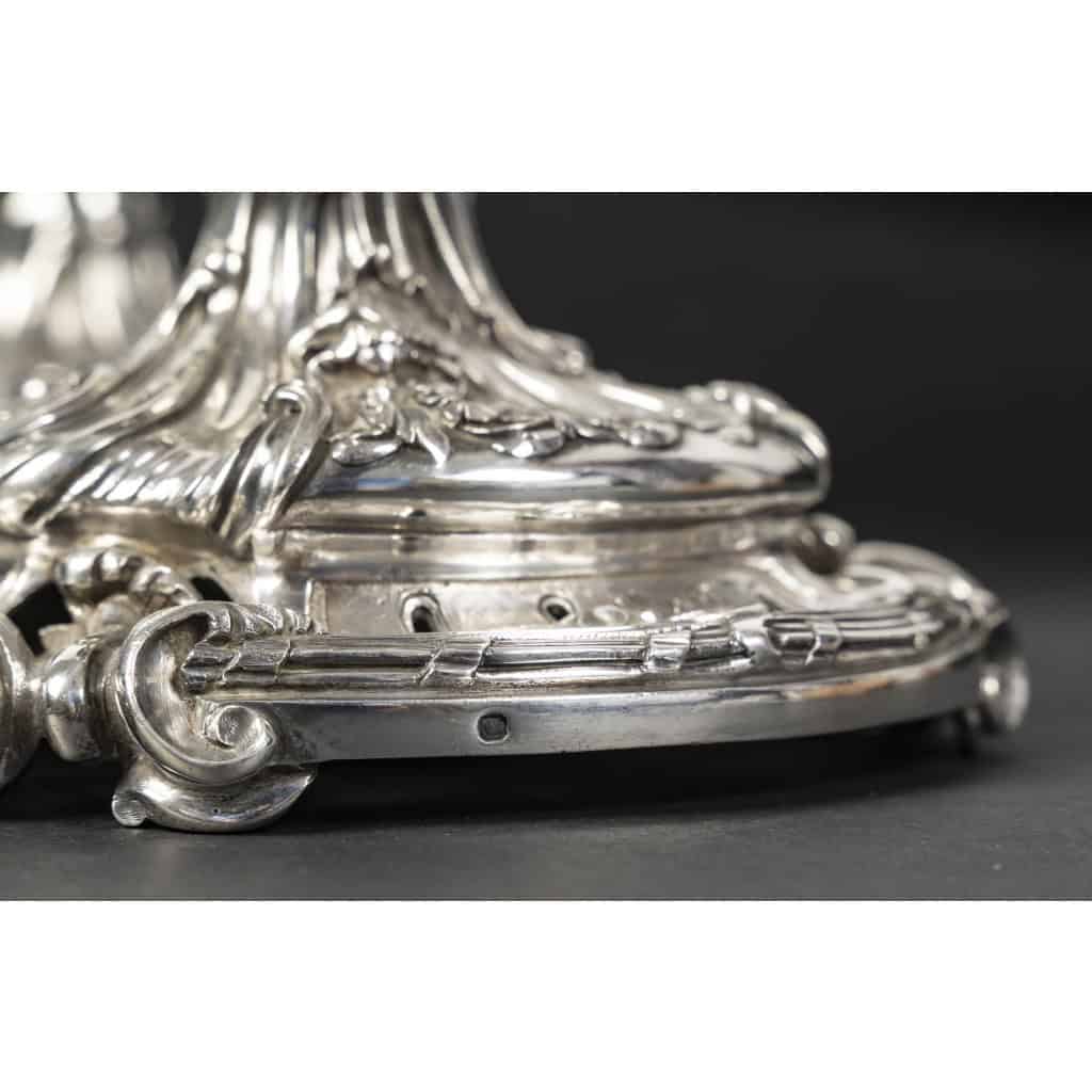 Orfèvre Eugène MERMILLOD – Paire de coupes en argent massif et cristal BACCARAT – XIXe 14