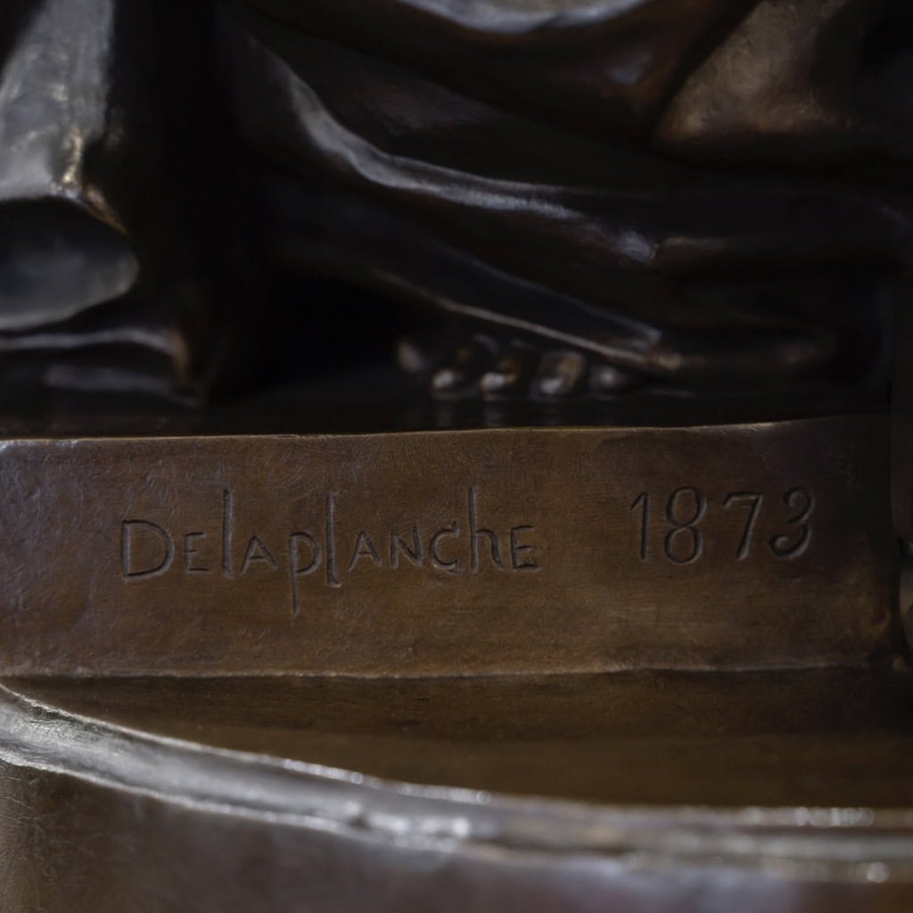 L’ Éducation Maternelle , Eugène Delaplanche (1836-1891) – Bronze 11