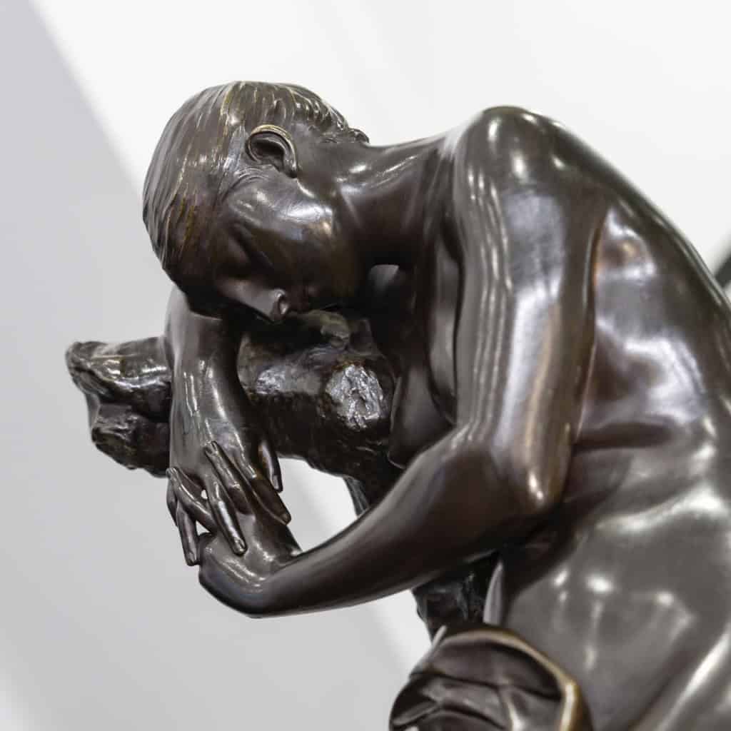 Sculpture – Le Sommeil , Luca Madrassi (1848-1919) – Bronze 6