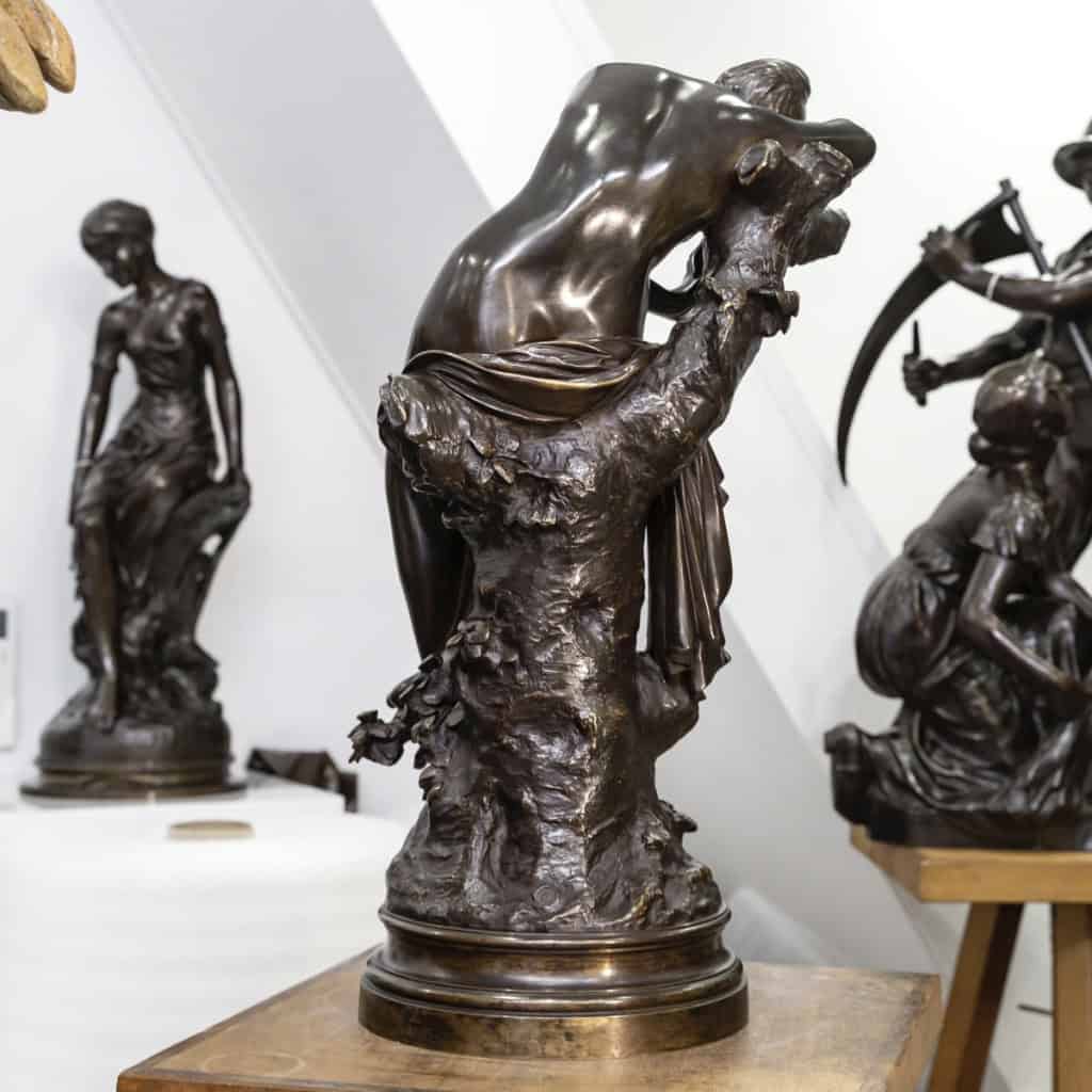Sculpture – Le Sommeil , Luca Madrassi (1848-1919) – Bronze 7