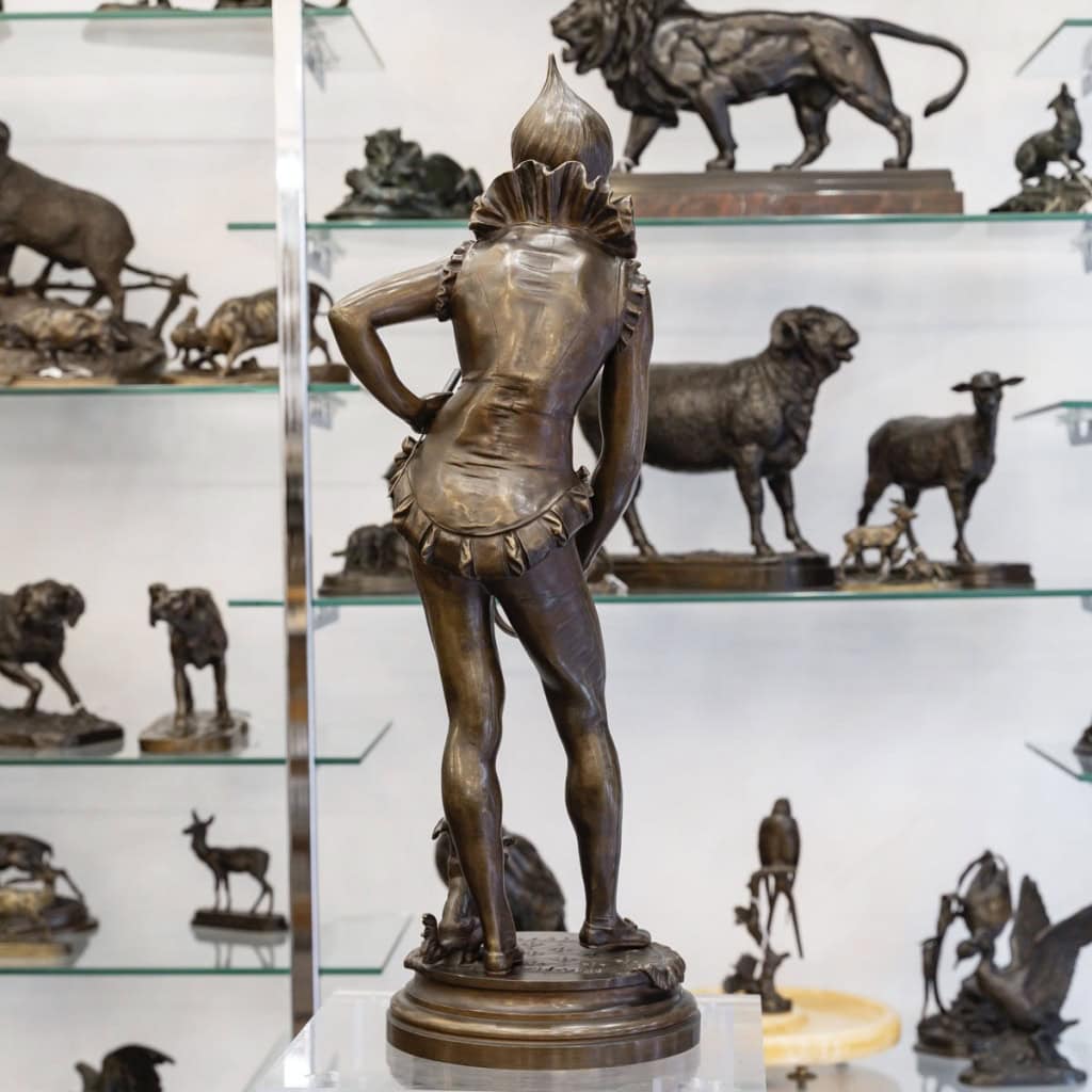 La Dresseuse De Chien , Vincent Désiré Faure De Broussé (1843-1908) – Bronze 7