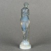 1912 René Lalique – Statuette Moyenne Voilée Verre Opalescent Patiné Bleu 10