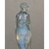 1912 René Lalique – Statuette Moyenne Voilée Verre Opalescent Patiné Bleu 15