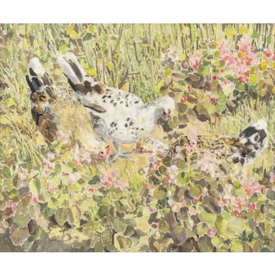 Hélène RIVIERE 1896-1977 Les Poules