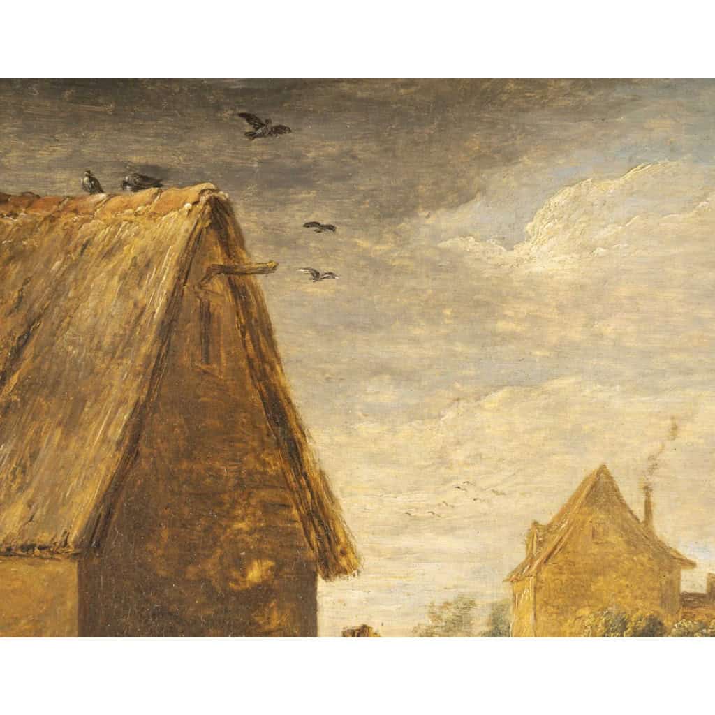 Atelier de David TENIERS le Jeune (1610 – 1690), réunion devant la taverne 10