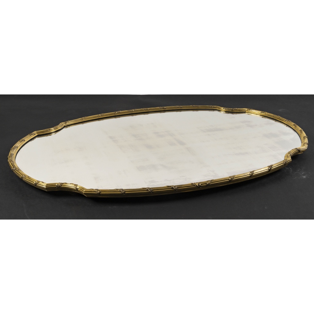 BOIN TABURET – SURTOUT de TABLE EN BRONZE DORE OVALE EPOQUE NAPOLEON III 9