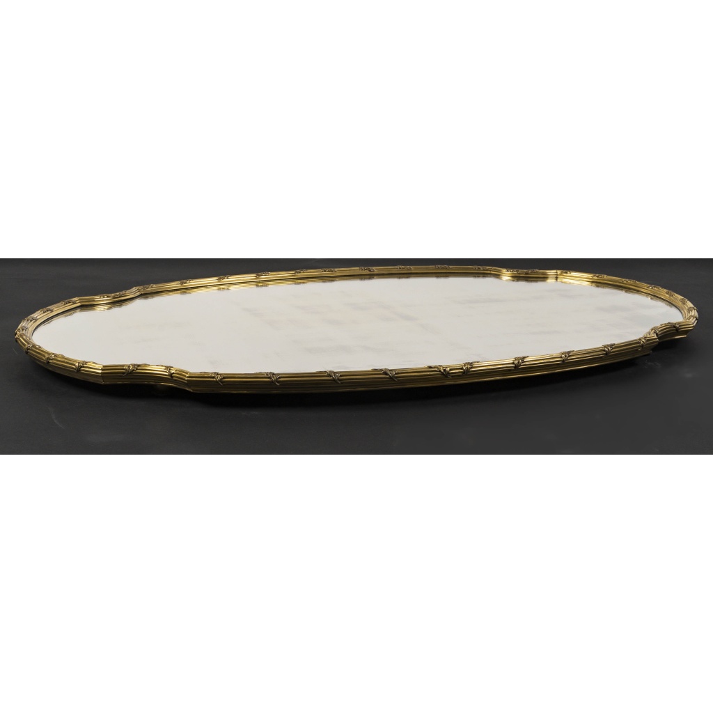 BOIN TABURET – SURTOUT de TABLE EN BRONZE DORE OVALE EPOQUE NAPOLEON III 10