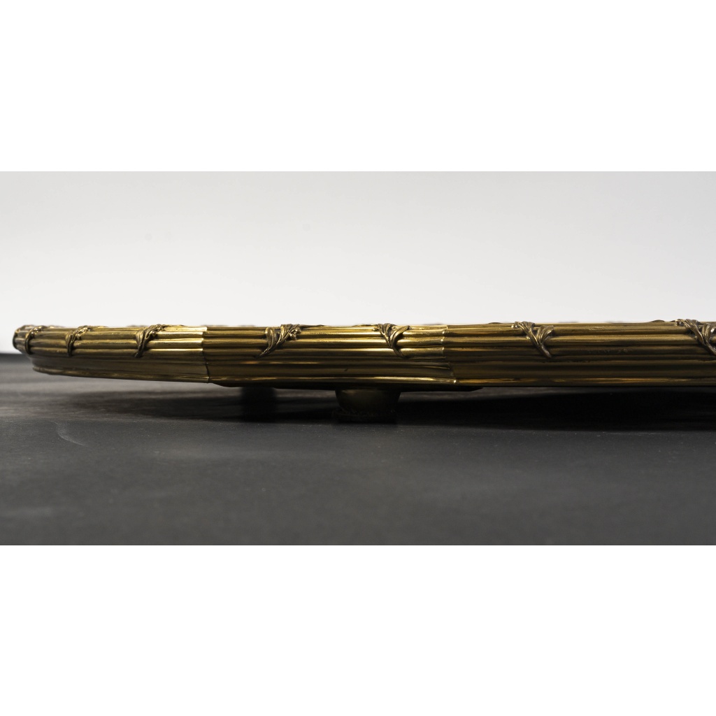 BOIN TABURET – SURTOUT de TABLE EN BRONZE DORE OVALE EPOQUE NAPOLEON III 12