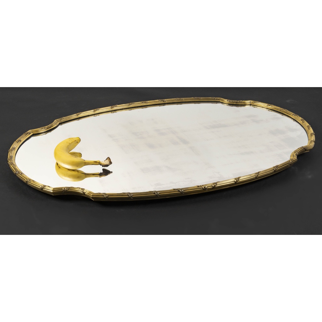 BOIN TABURET – SURTOUT de TABLE EN BRONZE DORE OVALE EPOQUE NAPOLEON III 13