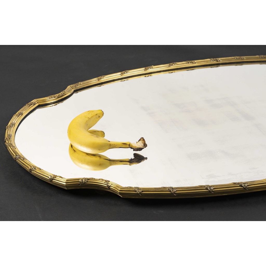 BOIN TABURET – SURTOUT de TABLE EN BRONZE DORE OVALE EPOQUE NAPOLEON III 14