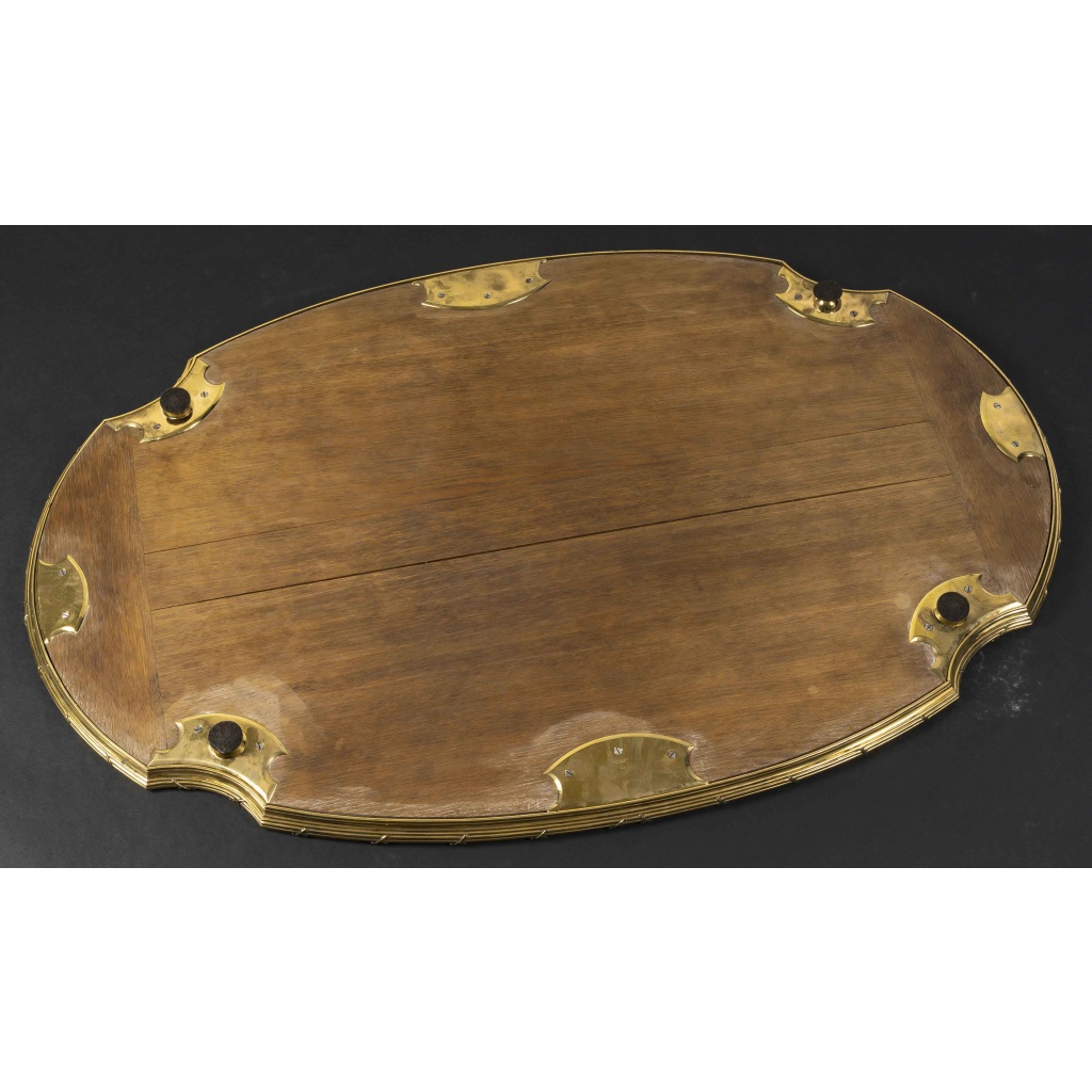 BOIN TABURET – SURTOUT de TABLE EN BRONZE DORE OVALE EPOQUE NAPOLEON III 15