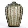 1924 René Lalique – Vase Tournai Verre Gris Fumé Patiné Sépia 10