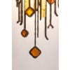 Applique en fer forgé et en verre coloré. Années 1960. LS6480709M 21