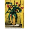 BUFFET Bernard Bouquet Fleurs Dans Une Potiche Lithographie Couleurs Signée certificat d’authenticité 15
