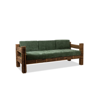 Canapé ou banquette murale 3 places, modèle « Kapla ». Années 1960. LS6551