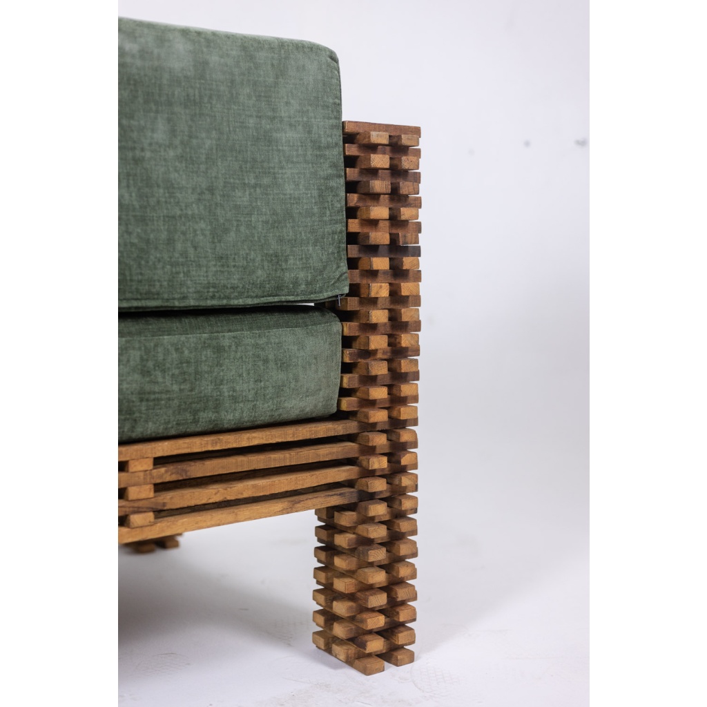 Canapé ou banquette murale 3 places, modèle « Kapla ». Années 1960. LS6551 15