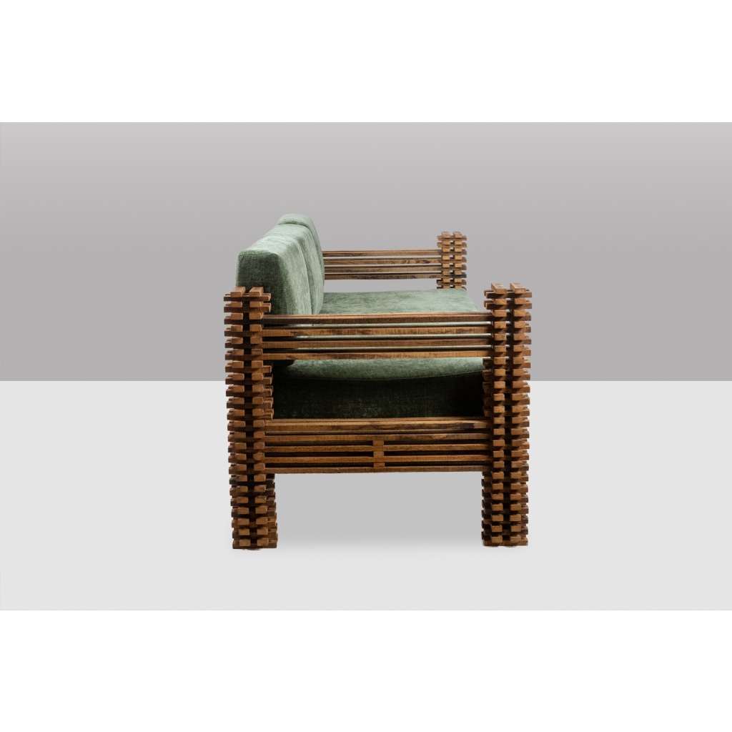 Canapé ou banquette murale 3 places, modèle « Kapla ». Années 1960. LS6551 4