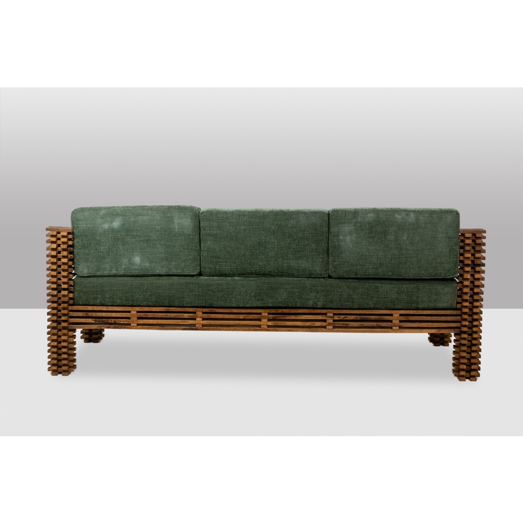 Canapé ou banquette murale 3 places, modèle « Kapla ». Années 1960. LS6551 5