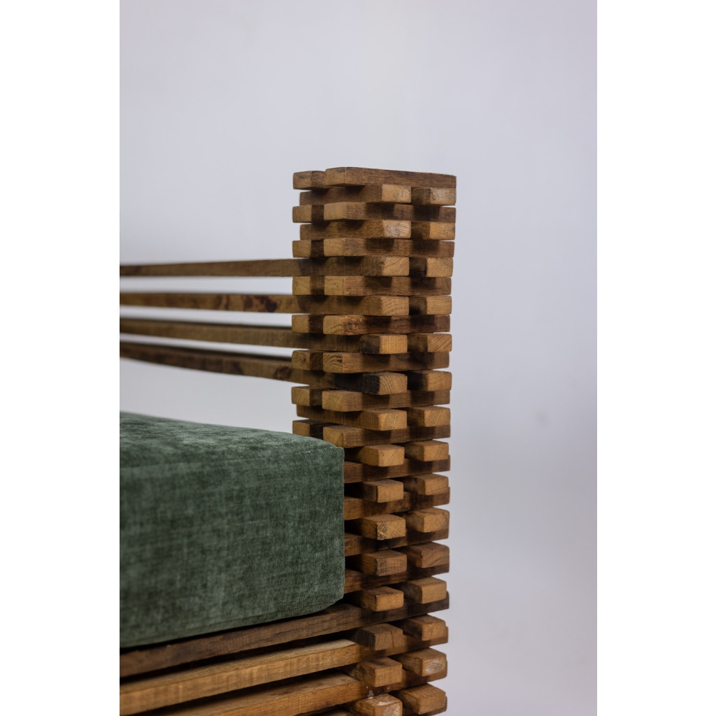 Canapé ou banquette murale 3 places, modèle « Kapla ». Années 1960. LS6551 6