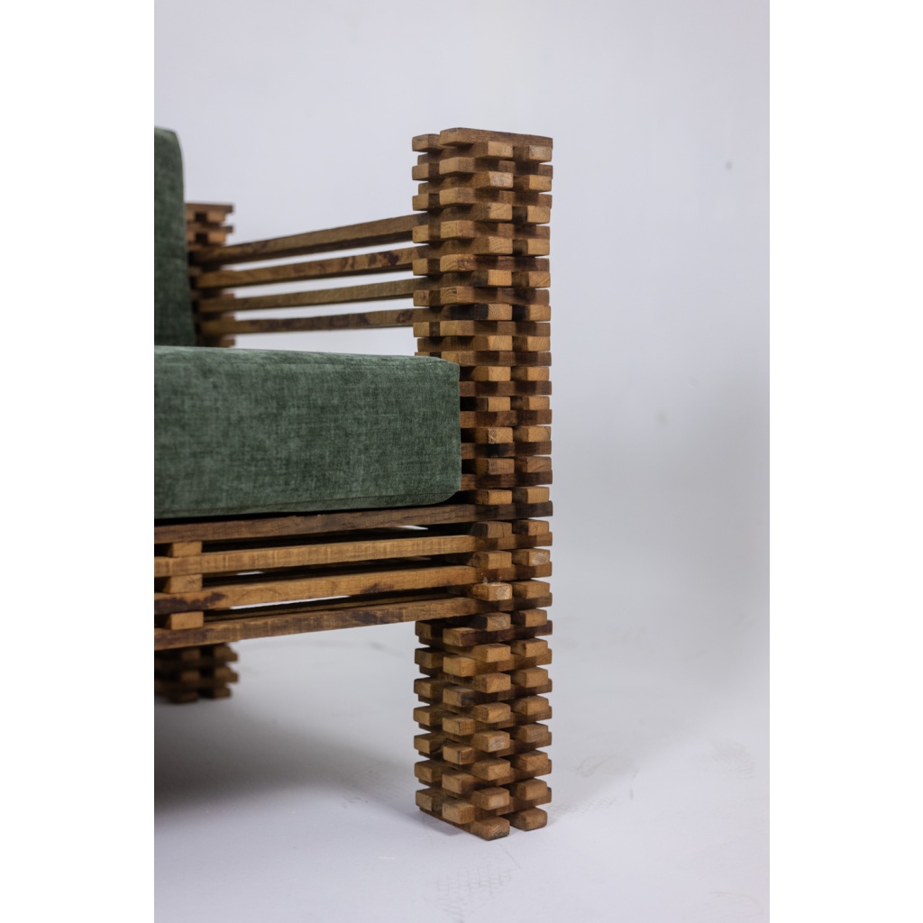 Canapé ou banquette murale 3 places, modèle « Kapla ». Années 1960. LS6551 8
