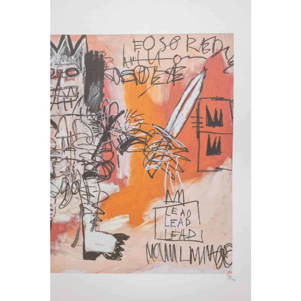 Jean-Michel Basquiat. Sérigraphie en couleurs numérotée. Années 1990. LS6633i82/1 8