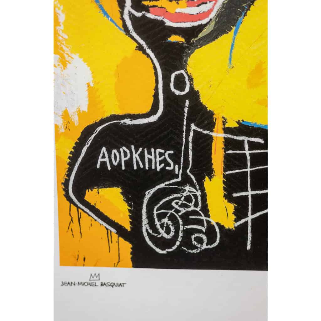 Jean-Michel Basquiat. Sérigraphie en couleurs numérotée. Années 1990. LS6633J81/1 7