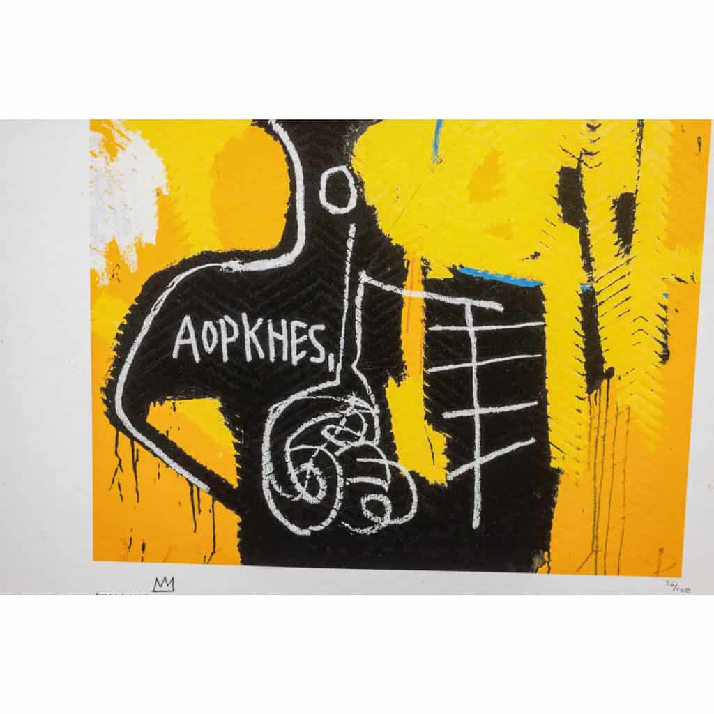 Jean-Michel Basquiat. Sérigraphie en couleurs numérotée. Années 1990. LS6633J81/1 9