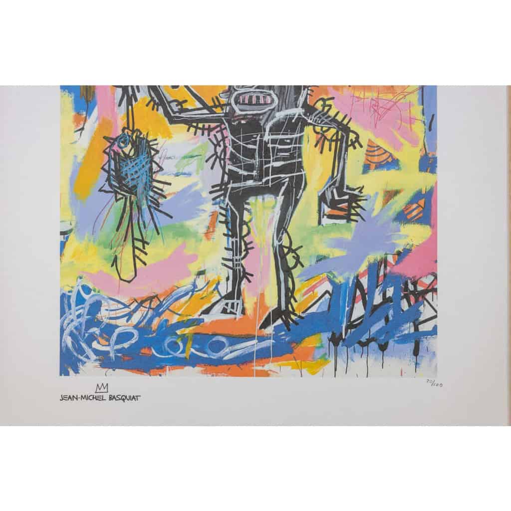 Jean-Michel Basquiat. Sérigraphie en couleurs numérotée. Années 1990. LS6633L82/1 7