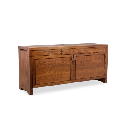 Pierre Chapo. Buffet modèle « R08 » en orme blond, à 2 portes. Circa 1964. LS62991858