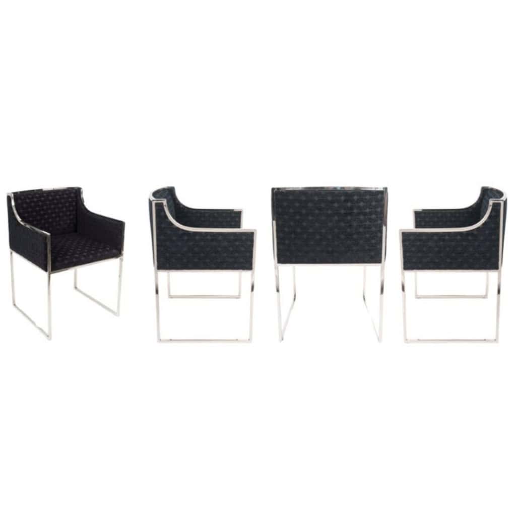 1980 Ensemble de 4 fauteuils de la Maison Jansen 3
