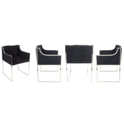 1980 Ensemble de 4 fauteuils de la Maison Jansen