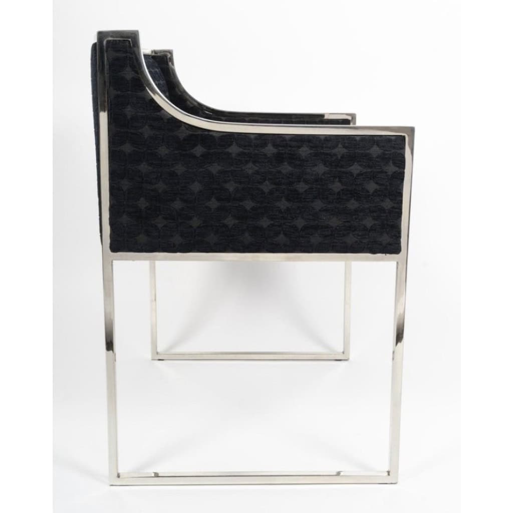 1980 Ensemble de 4 fauteuils de la Maison Jansen 10