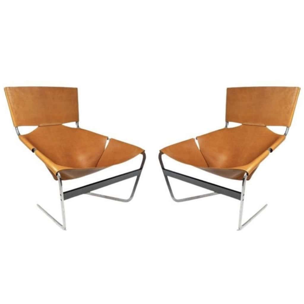 1960 Paire de Fauteuils de Pierre Paulin modèle F444 pour Artiflort 3