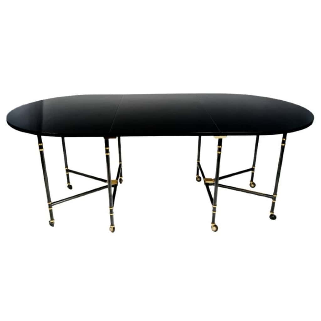 1960 Table ovale à rallonge, modèle Royale, pièce emblématique de la Maison Jansen France, 3